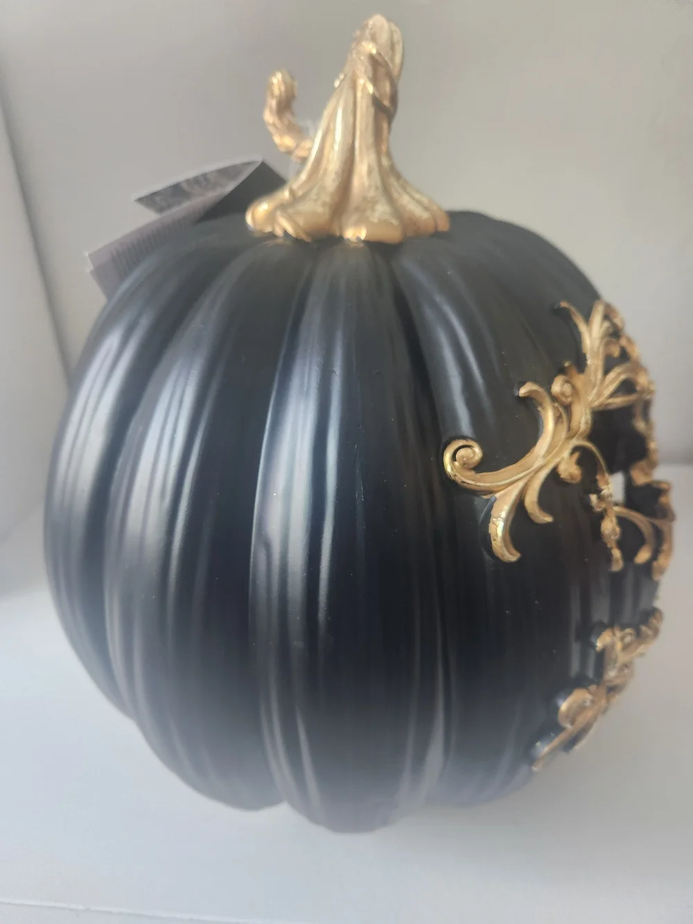 Christian Siriano Black and Gold LED Pumpkin Lantern Gothic 12 X 15 Rare